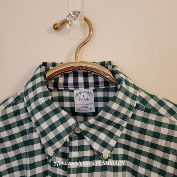 BROOKS BROTHERS like new! special detail check cuff 100% supima cotton no iron - Picture 13 of 17